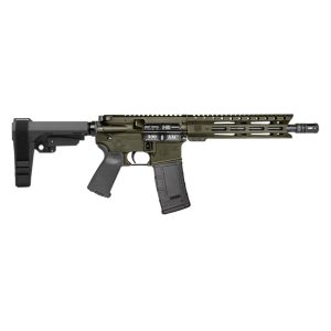Diamondback Firearms Carbon DB-15 300 BLK Semi-Auto Pistol - OD Green | 10" Threaded Barrel | SBA3 Arm Brace | 1x30rd Mag