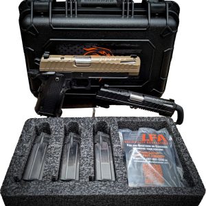 LFA Apollo 11 Combo Kit - 9mm | FDE 5" and Black 4.15" Slides | 1x17rd Mag | Hard Case