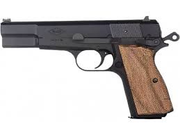 MAC Inglis P-35 Hi-Power Pistol - Black | 9mm | 4.7" Barrel | 15rd | Wood Grips