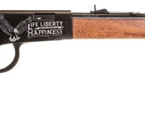 Rossi Rio Bravo Lever Action Rifle - Black | .22 LR | 18" Barrel | 15rd | Hardwood Stock & Forend | Eagle Engraving