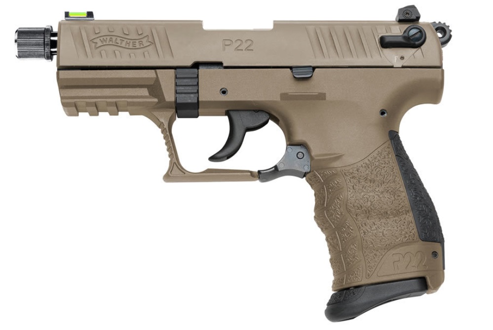 WALTHER ARMS P22Q TACT 22LR FULL FDE 3.4"