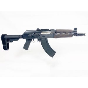 Zastava ZPAP92 AK-47 Pistol BULGED TRUNNION 1.5MM RECEIVER - Stained Wood Handguard | 7.62x39 | 10" Chrome Lined Barrel | Booster Brake | SBA3 Arm Brace