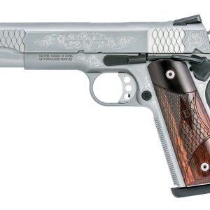 SMITH AND WESSON SW1911 45ACP 5" SS/WD ENGRAVED
