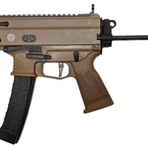 Grand Power Stribog SP9A3 Pistol - FDE | 9mm | 8" Threaded Barrel | 30rd | PDW Brace w/ Tailhook
